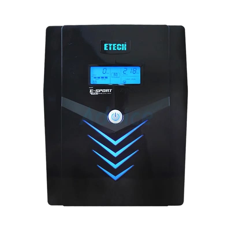 ETECH UPS รุ่น E-Sport 1200VA เครื่องสำรองไฟ ระบบการจ่ายไฟเต็มที่ไม่มีกั๊ก
