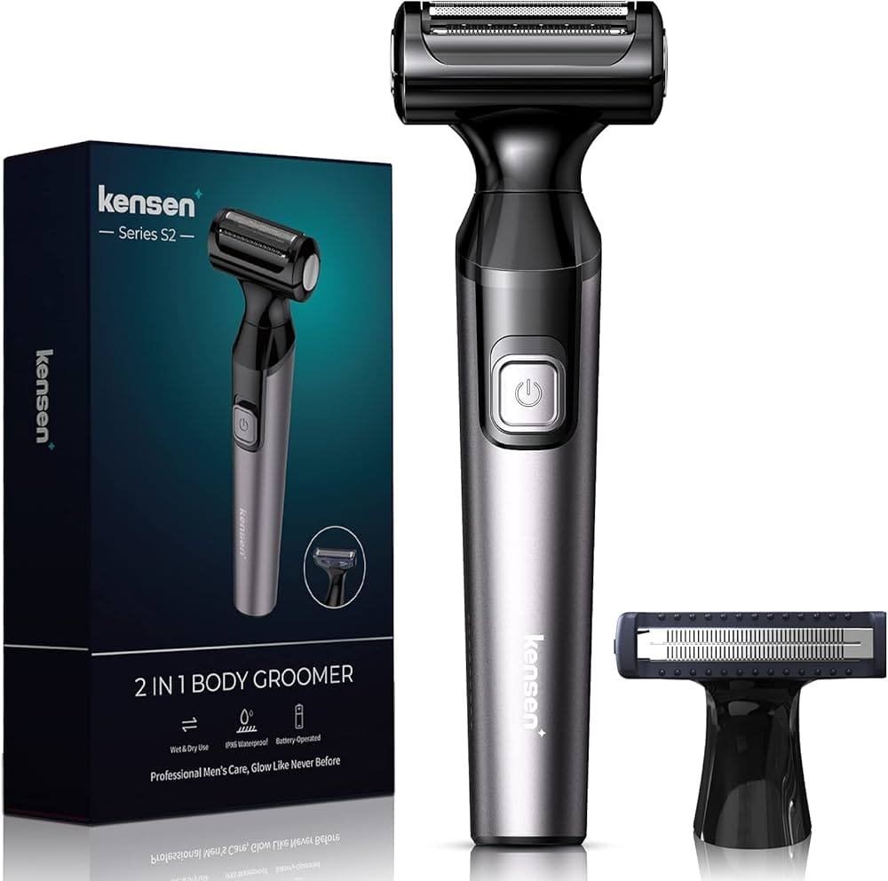 Kensen รุ่น 2 in 1 Body Groomer ที่โกนหนวดไฟฟ้า ตัวเครื่องแบบใส่ถ่ายใช้งาน
