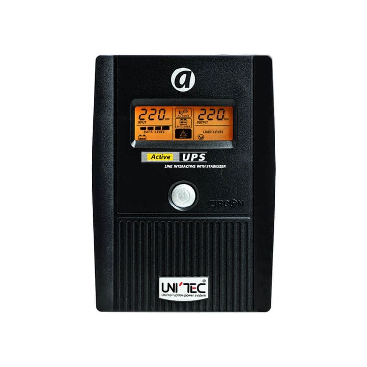 UNITEC ACTIVE-1000VA-530W เครื่องสำรองไฟ แสดงผลเห็นได้ชัด ควบคุมไฟได้ถึง 9 ลักษณะ