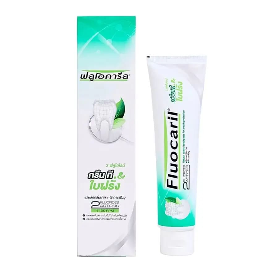 Fluocaril Green Tea Breath Expert ยาสีฟันลดกลิ่นปาก คืนทุกความมั่นใจลมหายใจหอมสดชื่น ฟันสะอาดหมดจด
