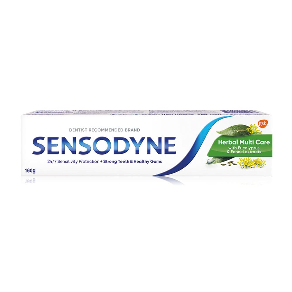SENSODYNE Herbal Multicare ยาสีฟันลดกลิ่นปาก ลดการสะสมของสิ่งตกค้างภายในช่องปาก