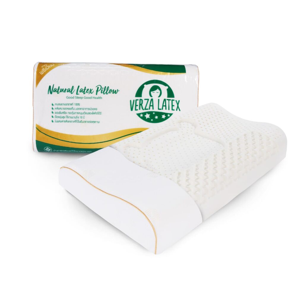 VERZA LATEX รุ่น Massage หมอนแก้ปวดคอ หนุนหลับสบายการผลิตด้วยกระบวนการวัสดุธรรมชาติที่ทันสมัย